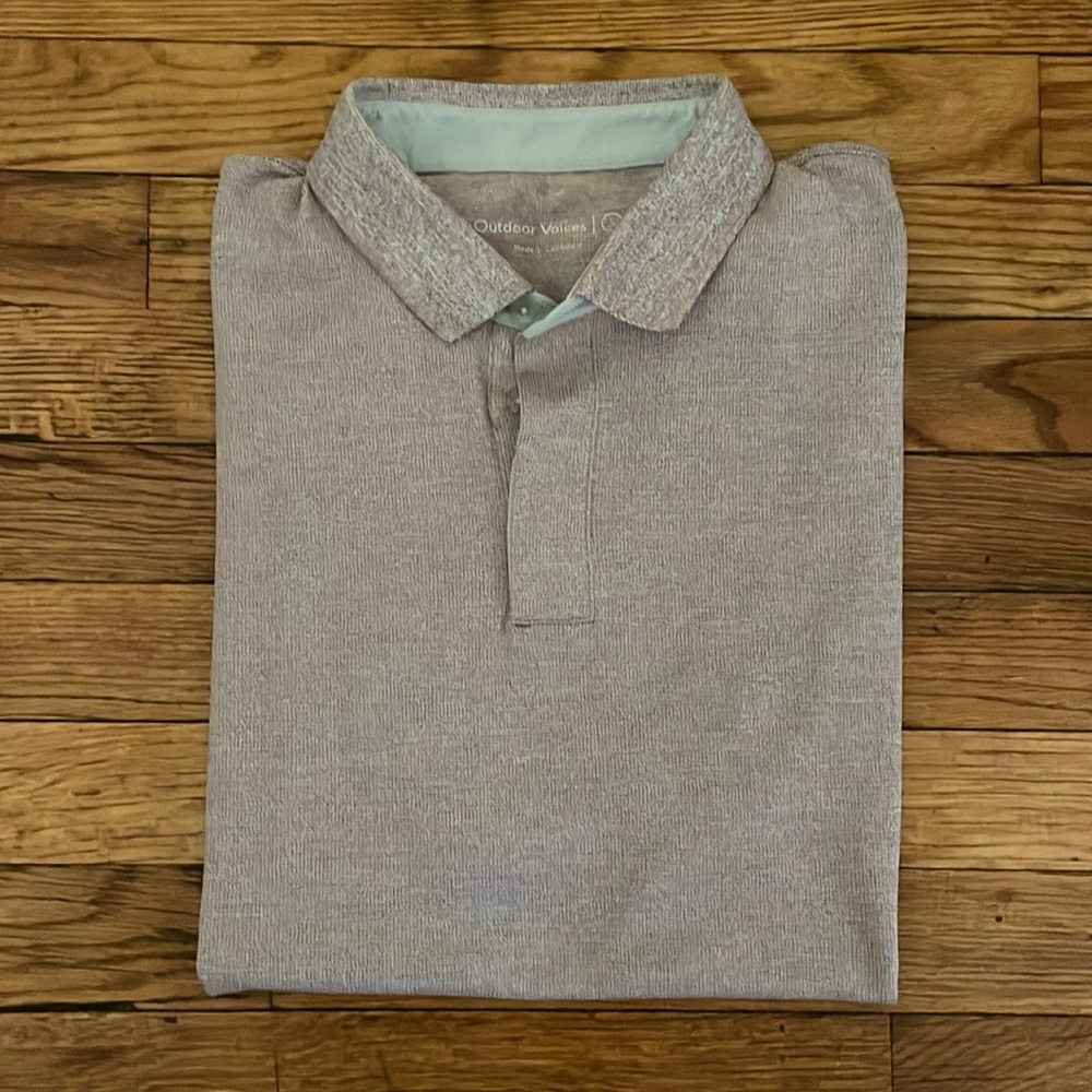 Outdoor Voices Players Polo Shirt in Bloom color size small